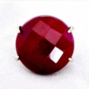 Kendra Scott Vintage Rana Cocktail Dark Pink Red Agate Ring